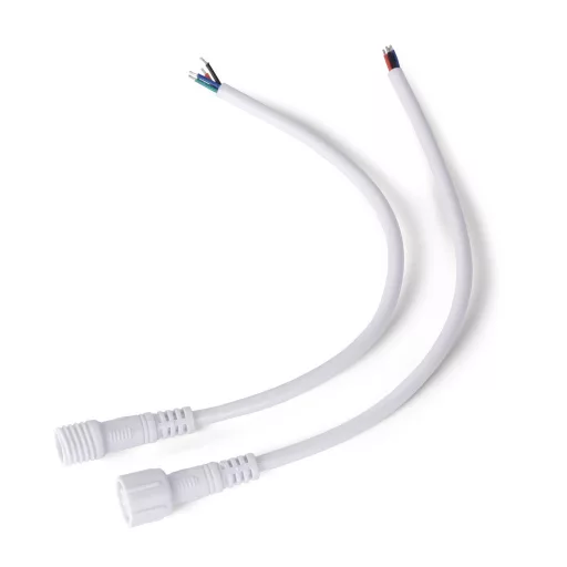 Avide LED Szalag 12-24V csatlakozó pár, RGB-4 eres, 200mm (5 db-os csom.) (ABLS12VRGB-4PIN-IP65-SET-5)