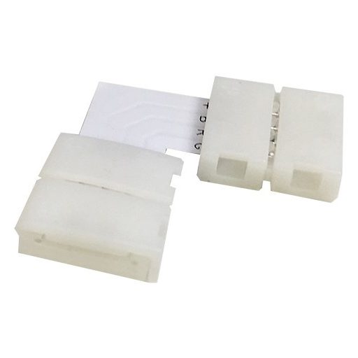 Avide LED Szalag 12-24V L sarok elem, forr.mentes, RGB-4 eres, 10mm (10 db-os csom.) (ABLS12VRGB-L-CONNECTOR-10)