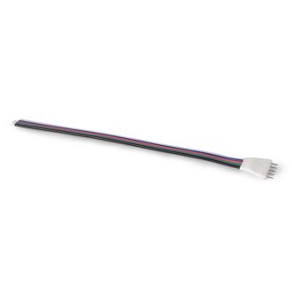   Avide LED Szalag 12-24V apa csatlakozó, RGB+W-5 eres, 12mm/150mm (10 db-os csom.) (ABLS12VRGBW-5PIN-WIRE-CON-M-10)