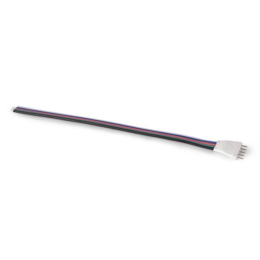 Avide LED Szalag 12-24V apa csatlakozó, RGB+W-5 eres, 12mm/150mm (10 db-os csom.) (ABLS12VRGBW-5PIN-WIRE-CON-M-10)