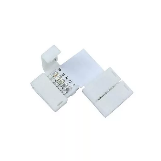 Avide LED Szalag 12-24V L sarok elem, forr.mentes, RGB+W-5 eres, 10mm (10 db-os csom.) (ABLS12VRGBW-L-CONNECTOR-C-10)
