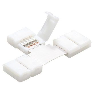   Avide LED Szalag 12-24V T elosztó elem, forr.mentes, RGB+W-5 eres, 10mm (10 db-os csom.) (ABLS12VRGBW-T-CONNECTOR-C-10)