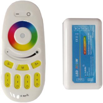   Avide LED Szalag 12-24V 288W RGB+W 4 Zónás RF Érintőpaneles Távirányító és Vezérlő (ABLS12VTCRGBW-RFC-4Z-SET)