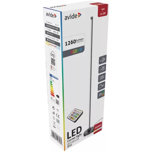 Avide LED saroklámpa digitális RGB+W zene szenzorral (ABLSBL-CL12W-RGBW)