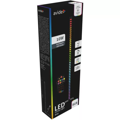 Avide LED saroklámpa digitális RGB zene szenzorral + IR távirányítóval (ABLSBL-CLS10W-RGB)