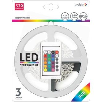   Avide LED Szalag Bliszter 12V 16W SMD5050 30LED RGB IP20 3m (ABLSBL12V5050-30RGB)