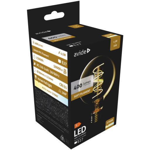 Avide LED Soft Filament G80 4.5W E27 EW 2700K (ABLSFG80EW-4.5W)