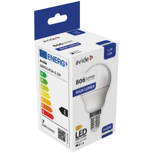 Avide LED Globe Mini G45 6.5W E14 CW 6400K (ABMG14CW-6.5W)