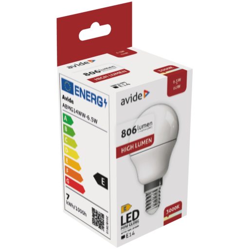 Avide LED Globe Mini G45 6.5W E14 WW 3000K (ABMG14WW-6.5W)
