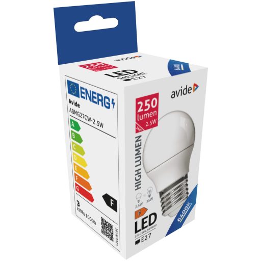 Avide LED Globe Mini G45 2.5W E27 CW 6400K (ABMG27CW-2.5W)