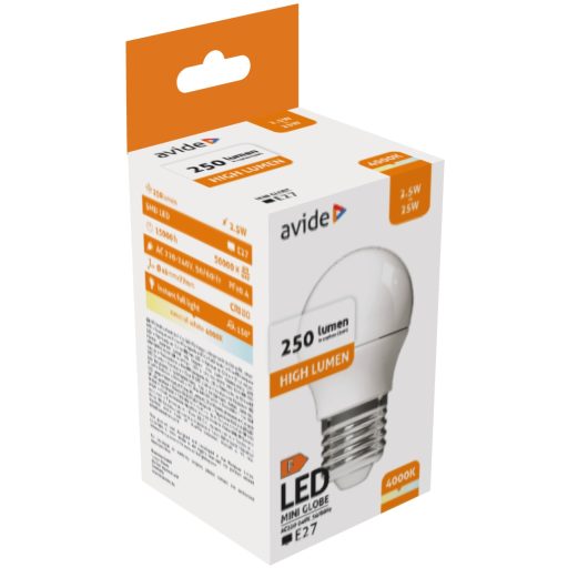 Avide LED Globe Mini G45 2.5W E27 NW 4000K (ABMG27NW-2.5W)