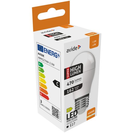 Avide LED Globe Mini G45 2.9W E27 NW 4000K Super High Lumen (ABMG27NW-2.9W)