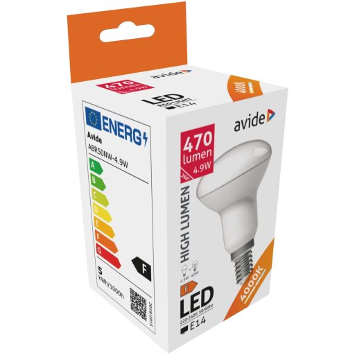 Avide LED R50 4.9W E14 NW 4000K (ABR50NW-4.9W)