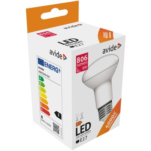 Avide LED R63 8W E27 NW 4000K (ABR63NW-8W)
