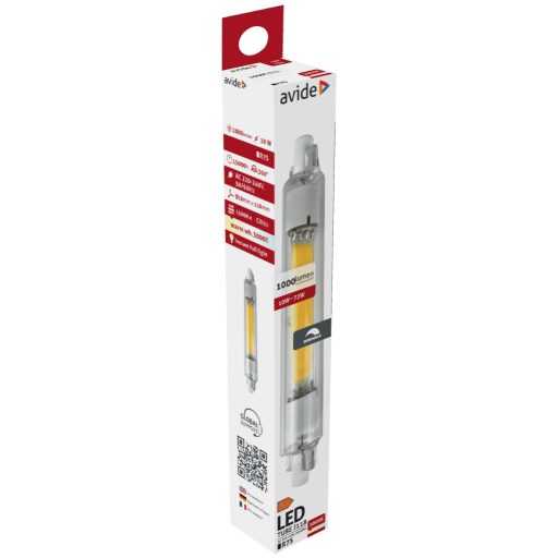 Avide LED 10W R7S 18x118mm WW 3000K Dimm. (ABR7SWW10W-CL-D)