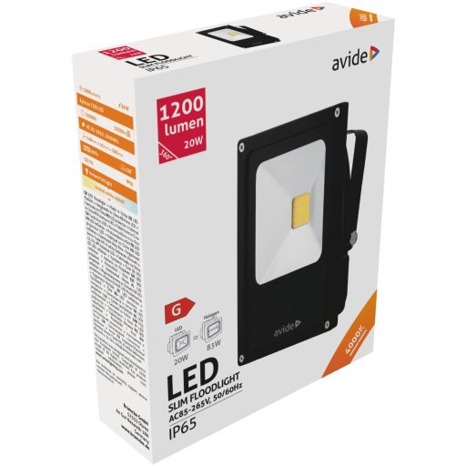 Avide LED Reflektor Slim 20W NW 4000K (ABSFLNW-20W)