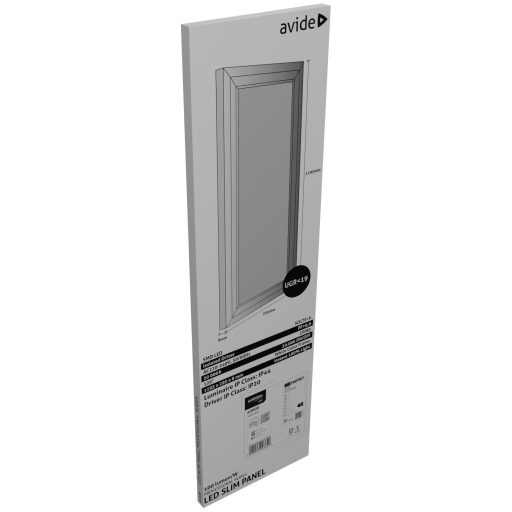 Avide LED Panel 300x1200mm 40W NW 4000K 100lm/W UGR+IP44 Professional Range (ABSLP30120-40W-NW-PRO)