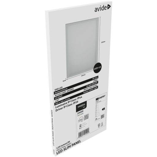 Avide LED Panel 300x600mm 30W WW 3000K 120lm/W UGR+IP44 Industrial Range (ABSLP3060-30W-WW-IND)