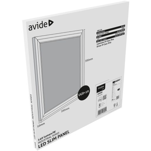 Avide LED Panel 600x600mm 26W NW 4000K 140lm/W UGR+IP44 Industrial Range (ABSLP600-26W-NW-IND)