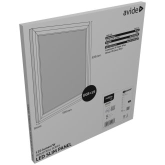   Avide LED Panel 600x600mm 29W NW 4000K 120lm/W UGR+IP44 Industrial Range *Sérült Csomagolás* (ABSLP600-29W-NW-IND-SCS)