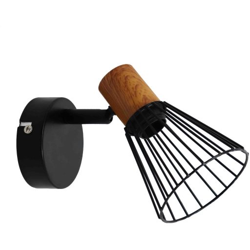 Avide Fali Lámpa Luna 1xE14 Foglalattal Fekete (ABWL-LU1B)