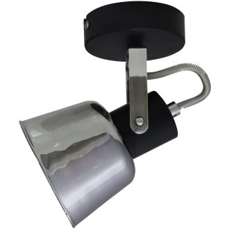 Avide Fali Lámpa Maya 1xE14 Foglalattal Fekete (ABWL-MA1B)