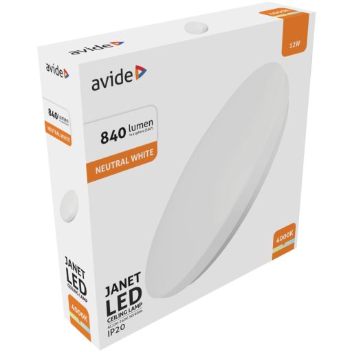 Avide LED Mennyezeti Lámpa Janet 12W 260*60mm NW 4000K (ACLO26NW-12W-JAN)