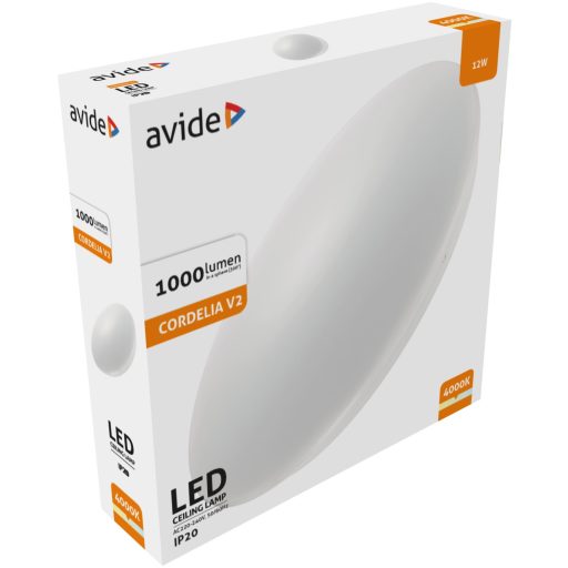 Avide LED Mennyezeti Lámpa Cordelia V2 12W 280*65mm NW 4000K (ACLO28NW-12W-CORDV2)
