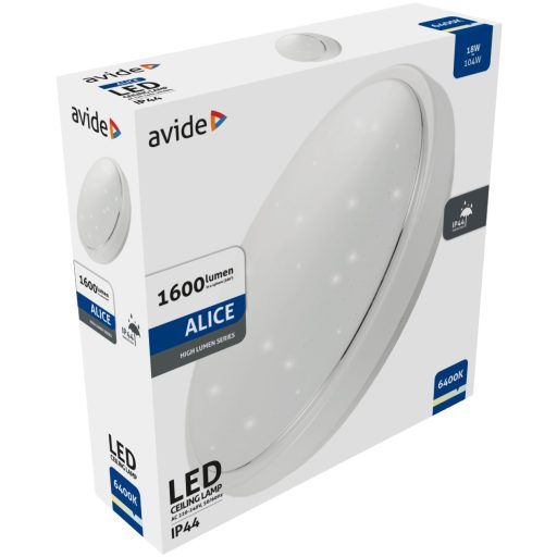 Avide LED Mennyezeti Lámpa IP44 Alice 18W 330*100mm CW 6400K (ACLO33CW-18W-AL44)