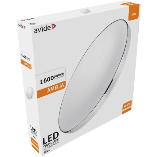 Avide LED Mennyezeti Lámpa Amelia Króm 18W 355*65mm NW 4000K (ACLO33NW-18W-AME-C)