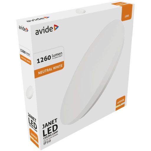 Avide LED Mennyezeti Lámpa Janet 18W 330*60mm NW 4000K (ACLO33NW-18W-JAN)