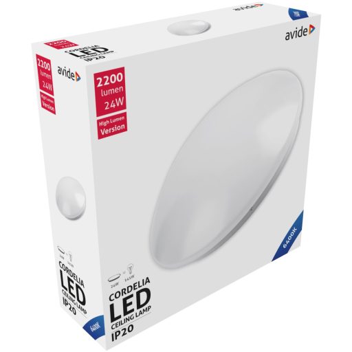Avide LED Mennyezeti Lámpa Cordelia 24W 380*110mm CW 6400K (ACLO38CW-24W)
