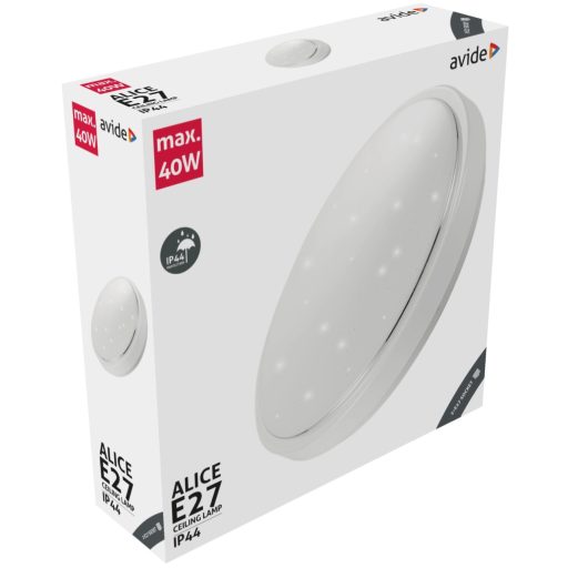 Avide LED Mennyezeti Lámpa IP44 Alice 380*110m 2xE27 *Sérült csomagolás* (ACLO38E27-AL-IP44-SCS)