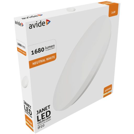 Avide LED Mennyezeti Lámpa Janet 24W 380*60mm NW 4000K (ACLO38NW-24W-JAN)
