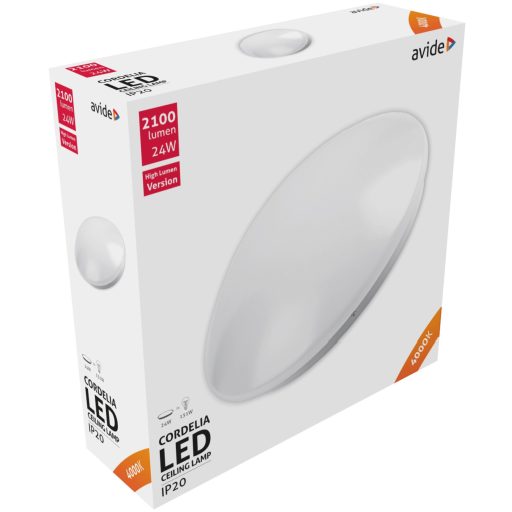 Avide LED Mennyezeti Lámpa Cordelia 24W 380*110mm NW 4000K (ACLO38NW-24W)