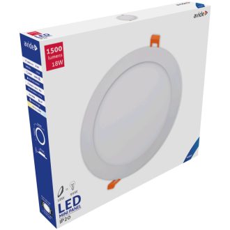   Avide LED Beépíthető Kerek Mennyezeti Lámpa ALU 18W CW 6400K *Sérült Csomagolás* (ACRPCW-R-18W-ALU-SCS)