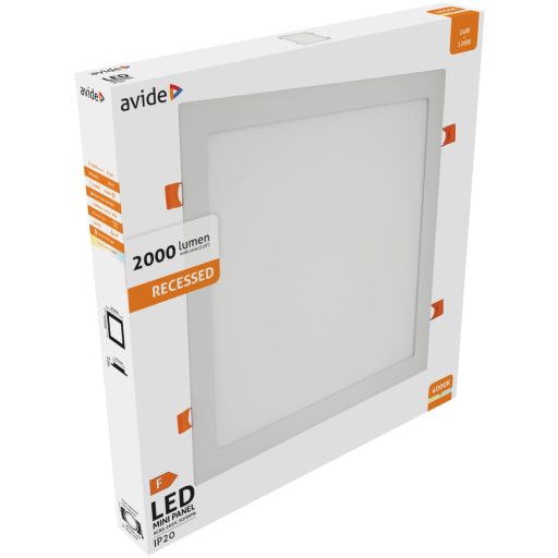 Avide LED Beépíthető Négyzetes Mennyezeti Lámpa ALU 24W NW 4000K (ACRPNW-S-24W-ALU)