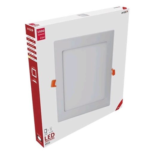 Avide LED Beépíthető Négyzetes Mennyezeti Lámpa ALU 24W WW 3000K (ACRPWW-S-24W-ALU)