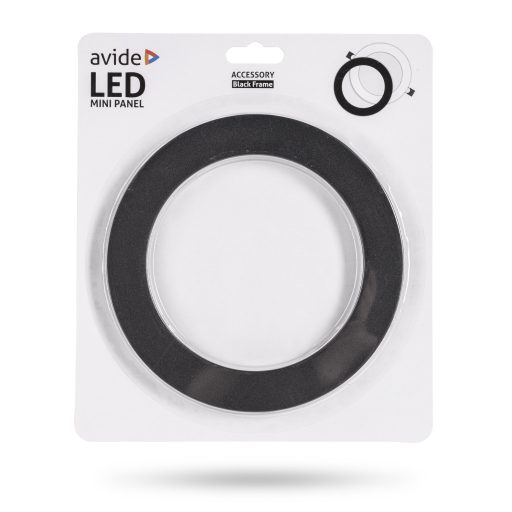 Avide Panelkeret Fekete kerek, 12W beépíthető ALU panelhez (ACRPXX-R-12W-ALU-ERB)
