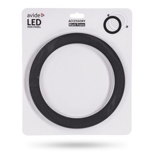 Avide Panelkeret Fekete kerek, 18W beépíthető ALU panelhez (ACRPXX-R-18W-ALU-ERB)