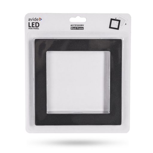 Avide Panelkeret Fekete négyzetes, 12W beépíthető ALU panelhez (ACRPXX-S-12W-ALU-ERB)