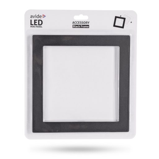 Avide Panelkeret Fekete négyzetes, 18W beépíthető ALU panelhez (ACRPXX-S-18W-ALU-ERB)