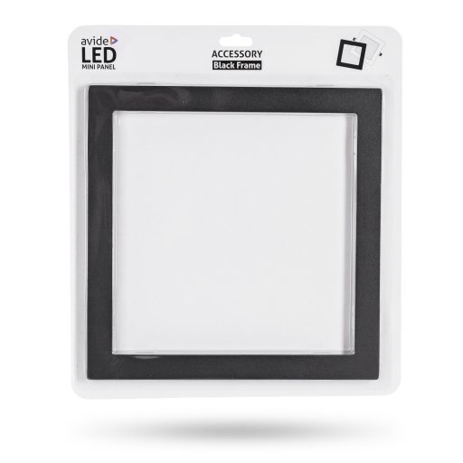 Avide Panelkeret Fekete négyzetes, 24W beépíthető ALU panelhez (ACRPXX-S-24W-ALU-ERB)