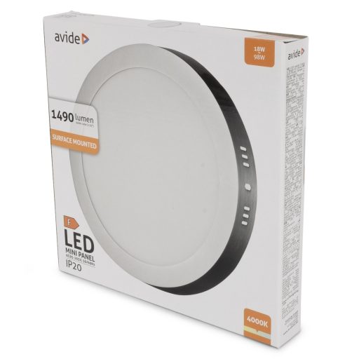 Avide LED Falra Szerelhető Kerek Mennyezeti Lámpa ALU Szatén Nikkel 18W NW 4000K (ACSMNW-R-18W-ALU-SN)