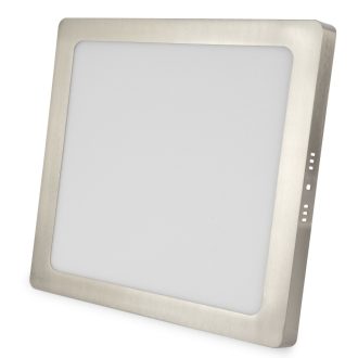   Avide LED Falra Szerelhető Négyzetes Mennyezeti Lámpa ALU Szatén Nikkel 24W NW 4000K (ACSMNW-S-24W-ALU-SN)