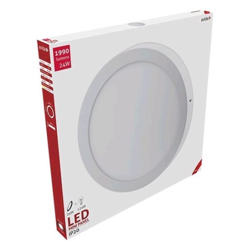 Avide LED Falra Szerelhető Kerek Mennyezeti Lámpa ALU 24W WW 3000K (ACSMWW-R-24W-ALU)