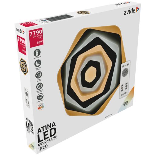 Avide Design Mennyezeti Lámpa Atina 85W(42.5+42.5) RF Távirányítóval (ADO3S-ATN-2.4G)