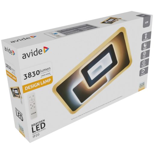 Avide Design Mennyezeti Lámpa Brayden RF Távirányítóval (ADO3S-BRAY-2.4G)