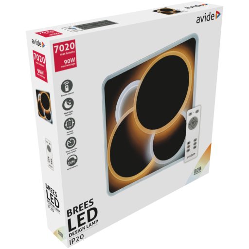 Avide Design Mennyezeti Lámpa Brees 90W (45+45) RF Távirányítóval (ADO3S-BRE-2.4G)