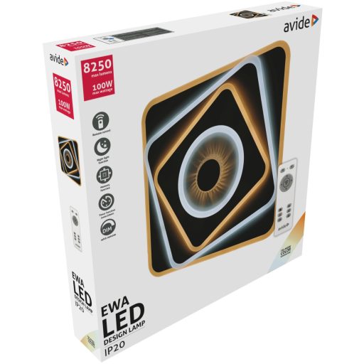 Avide Design Mennyezeti Lámpa Ewa 100W (50+50) RF Távirányítóval (ADO3S-EWA-2.4G)